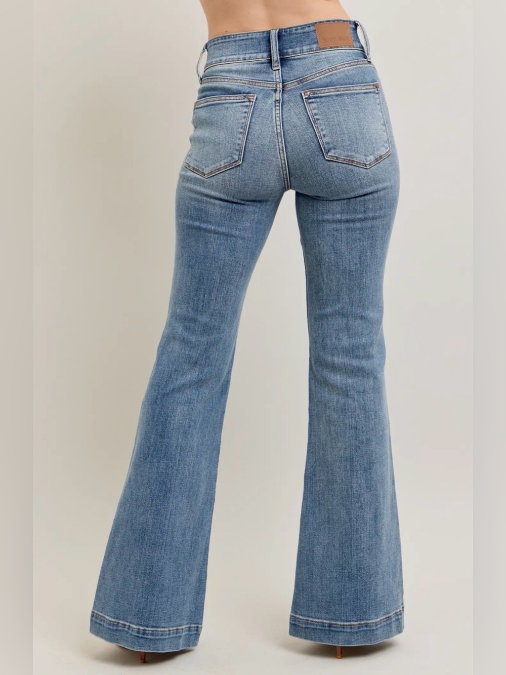 NWT Judy Blue High Waisted Trouser Flare Jeans - Picture 3 of 8